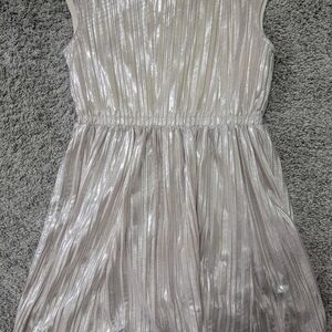 Crewcuts Rose Gold Pleated Scoop Neck Sundress